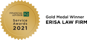 Financial Advisor IQ Service Awards 2021 Gold Medal Winner ERISA Law Firm